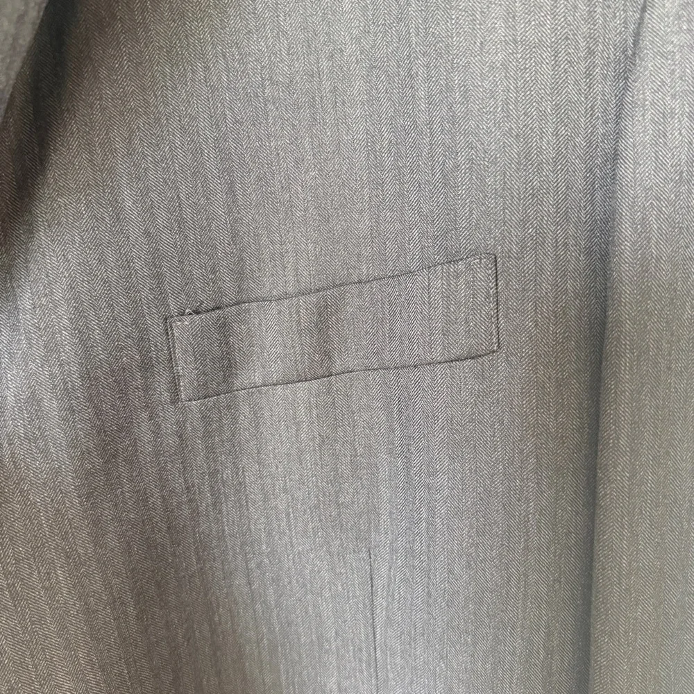 Brooks Brothers Wool Striped Grey Suit Jacket Blazer Single Breasted 50L